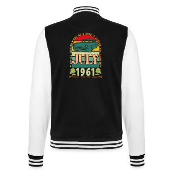 July 1961 birthday gift. July 1961. - College Sweat Jacket - black/white - Back - Marisol (170cm)