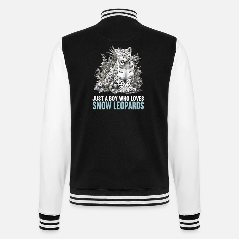 Léopard des neiges Schneeleoparden Schneeleopard - Veste Teddy - noir/blanc