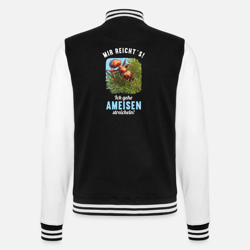 Ant ants ant - College Sweat Jacket - black/white