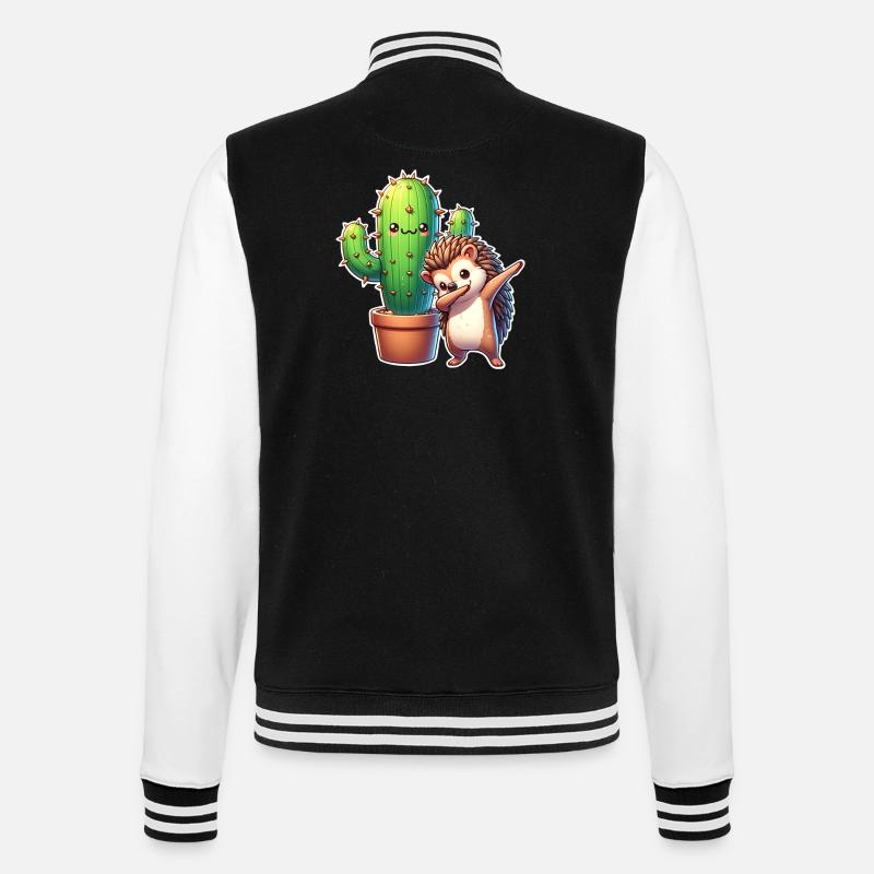 Cactus hérisson - Veste Teddy - noir/blanc