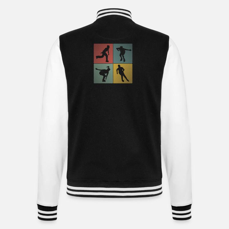 Inline-Skating Rollerskates Inline-Skater - College Sweat Jacket - black/white