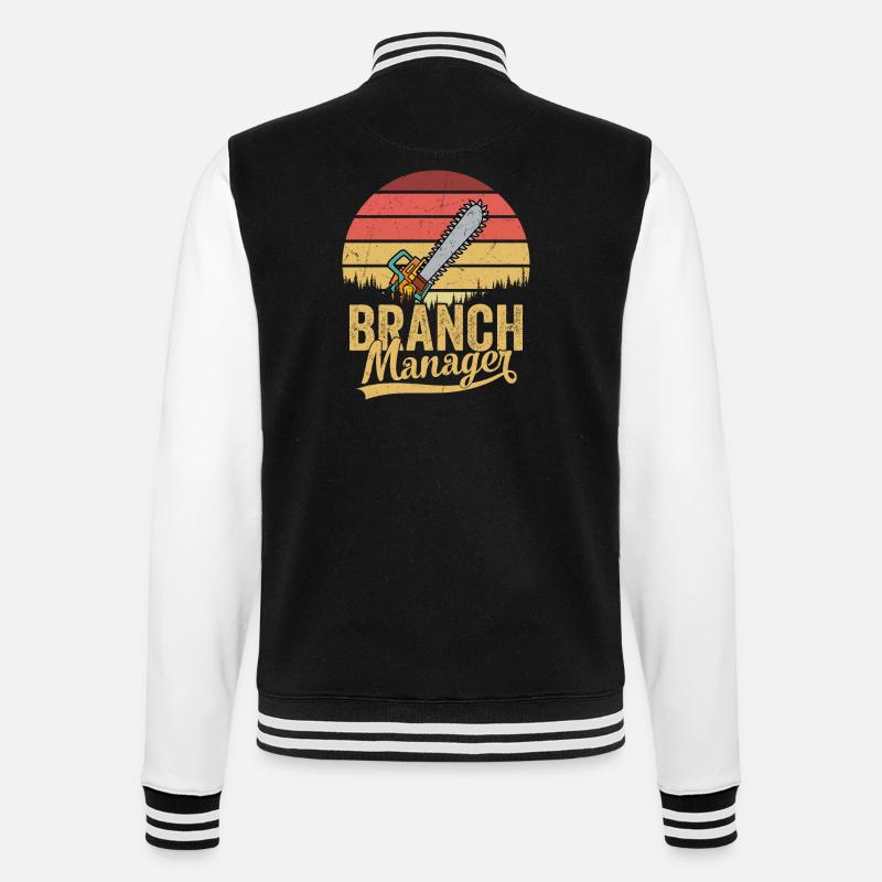 Branch Manager Logger Lumberjack Logging - College-Sweatjacke - Schwarz/Weiß