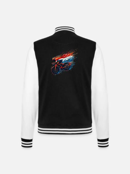 Radtrikot Dutch Pride Holländische Flagge - College-Sweatjacke - Schwarz/Weiß