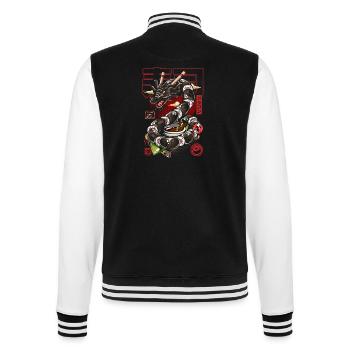 Japon Great sushi Dragon - Veste Teddy - noir/blanc - Dos - Marisol (170cm)
