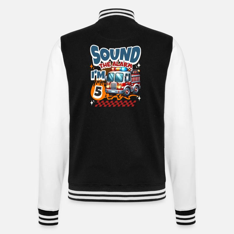 5th Birthday Fire Brigade - College Sweat Jacket - black/white