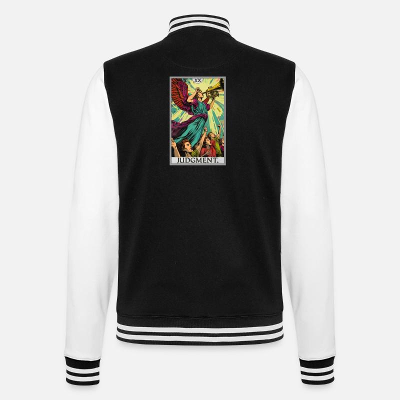 Tarotkarten Tarotkarte 20 Judgment Gericht - College-Sweatjacke - Schwarz/Weiß