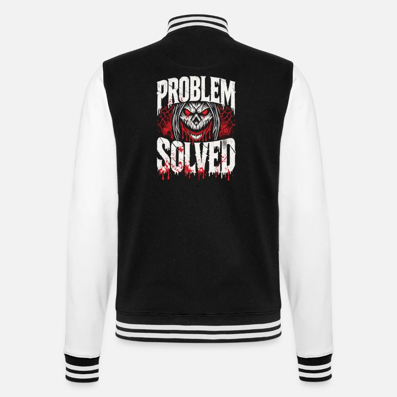 Blutige Lösung - Problem Solved - College-Sweatjacke - Schwarz/Weiß
