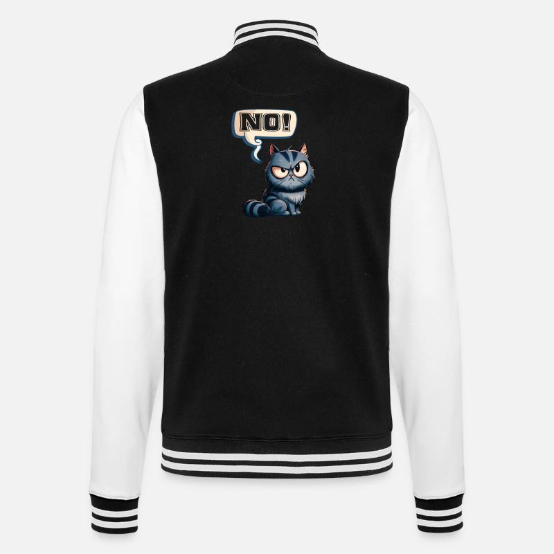 Chat - Non ! Drôle de chaton - Veste Teddy - noir/blanc