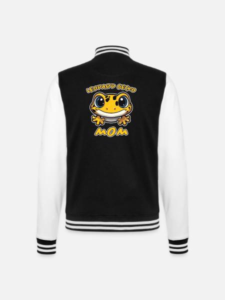 Leopardgecko Spruch Lustiges Leopardgecko Geschenk - College-Sweatjacke - Schwarz/Weiß