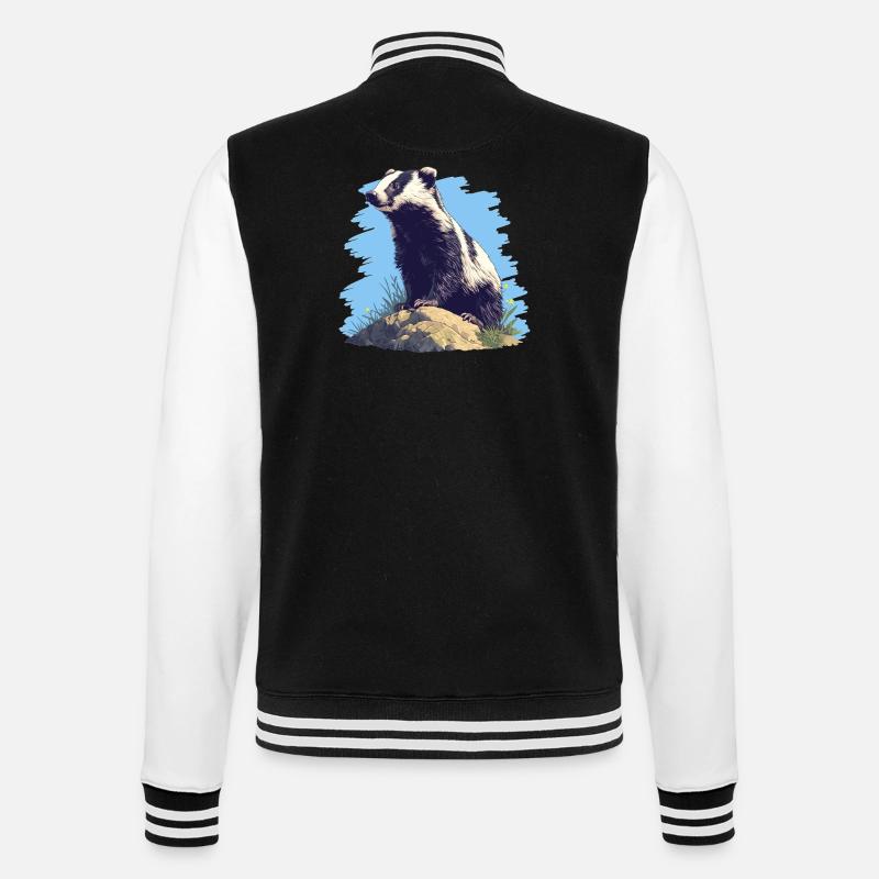 Badger Dachse Dachs - College Sweat Jacket - black/white