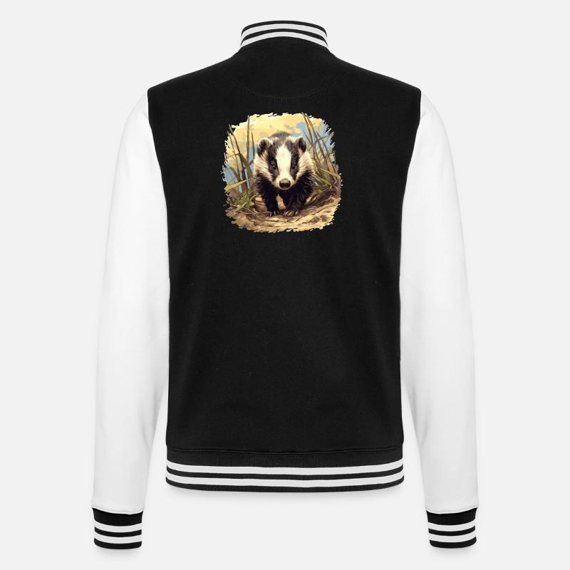 Badger Dachse Dachs - College Sweat Jacket - black/white