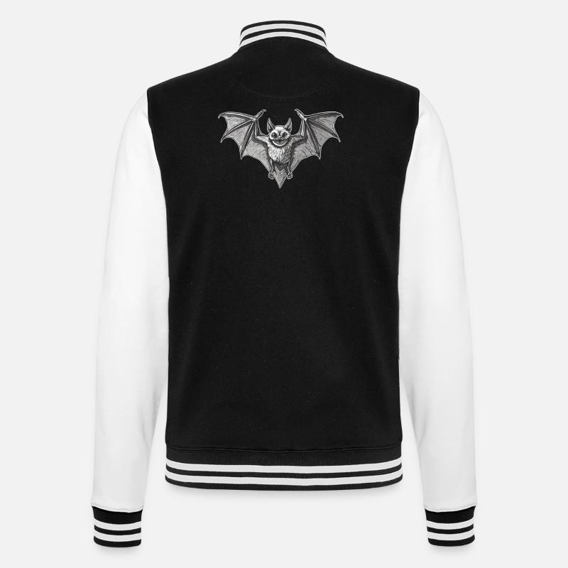 Bat Bats Bat - College Sweat Jacket - black/white