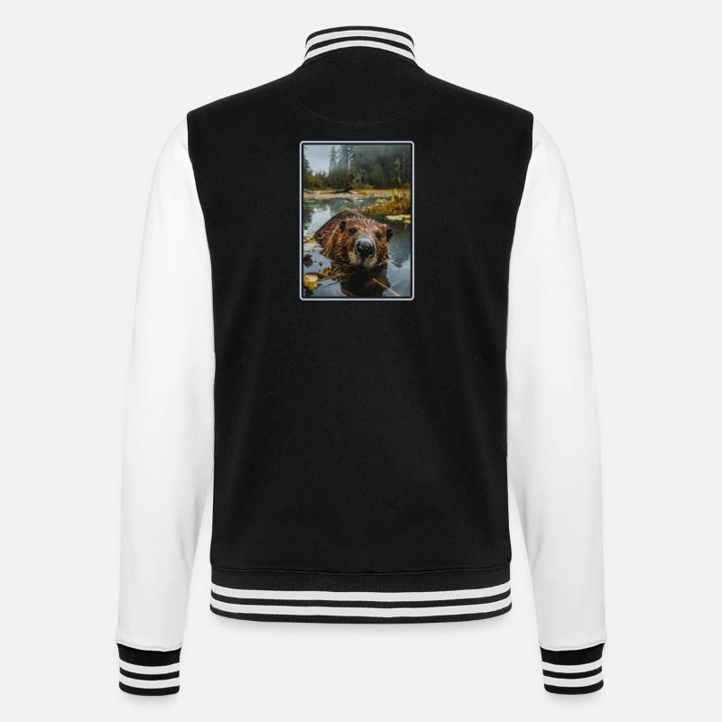 Beaver Biber - Veste Teddy - noir/blanc