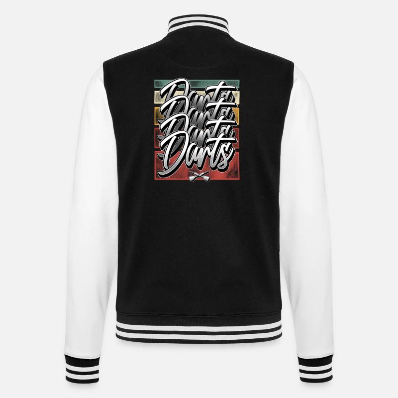 fléchettes - Veste Teddy - noir/blanc