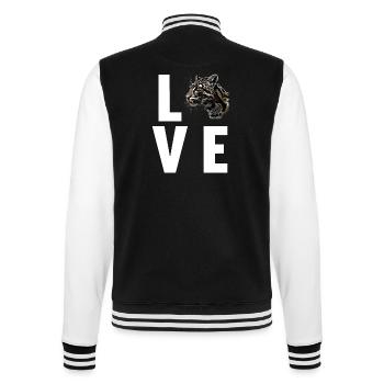 Clouded Leopard Nebelparder - College Sweat Jacket - black/white - Back - Marisol (170cm)