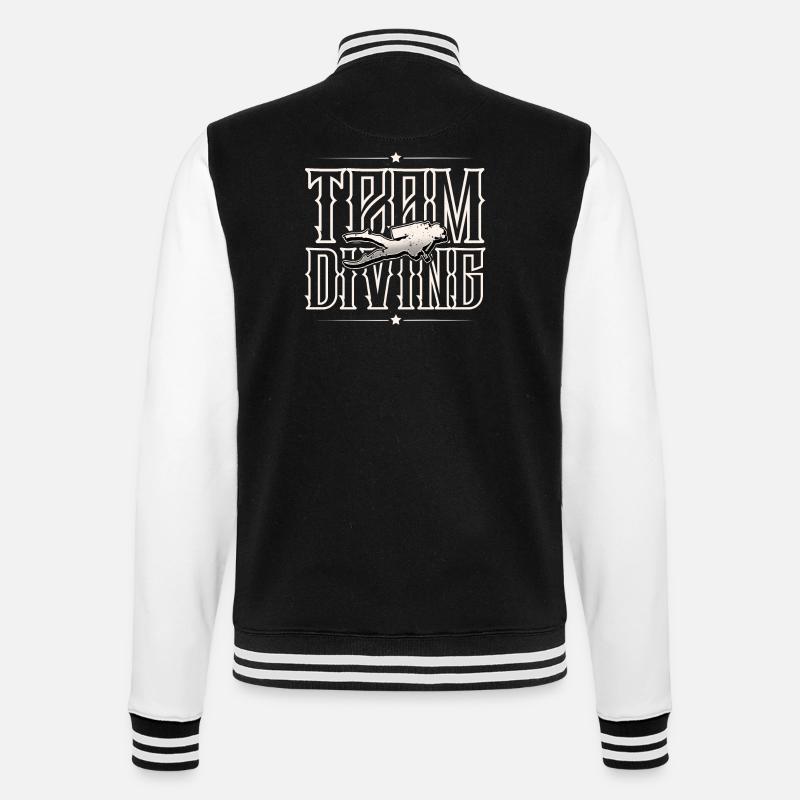 Plongée plongeur - Veste Teddy - noir/blanc