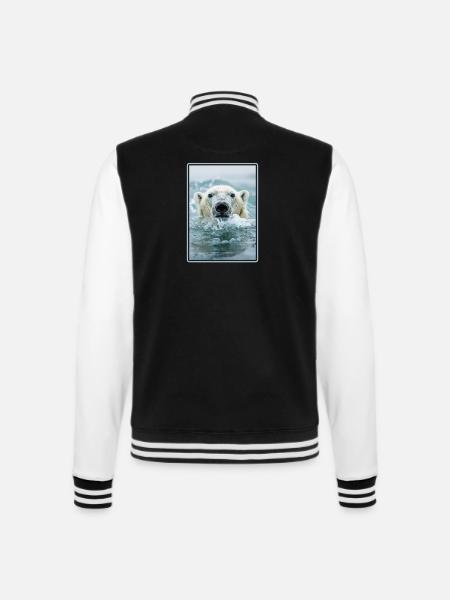 Polar Bear Eisbären Eisbär - College-Sweatjacke - Schwarz/Weiß