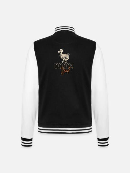 Dodo Bird aus Reunion - College-Sweatjacke - Schwarz/Weiß