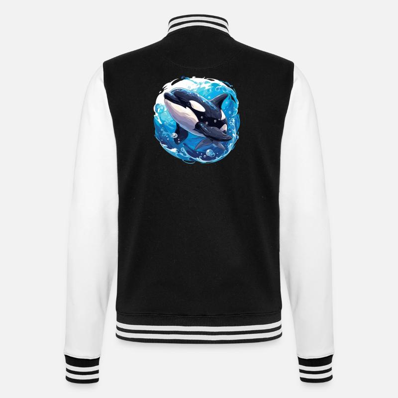 Orques Orques - Veste Teddy - noir/blanc