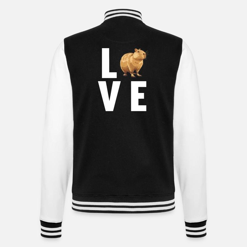 Capybaras Capybara - College Sweat Jacket - black/white