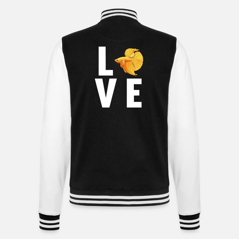 Bettas Betta Fish Betta - College Sweat Jacket - black/white
