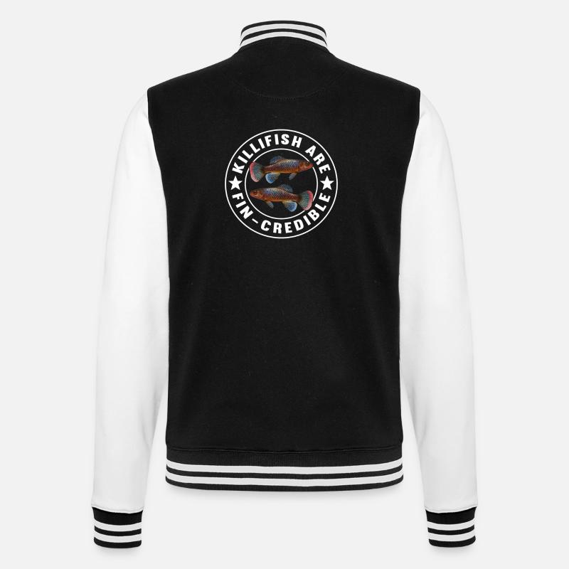 Killifish Quarium Fish - Veste Teddy - noir/blanc