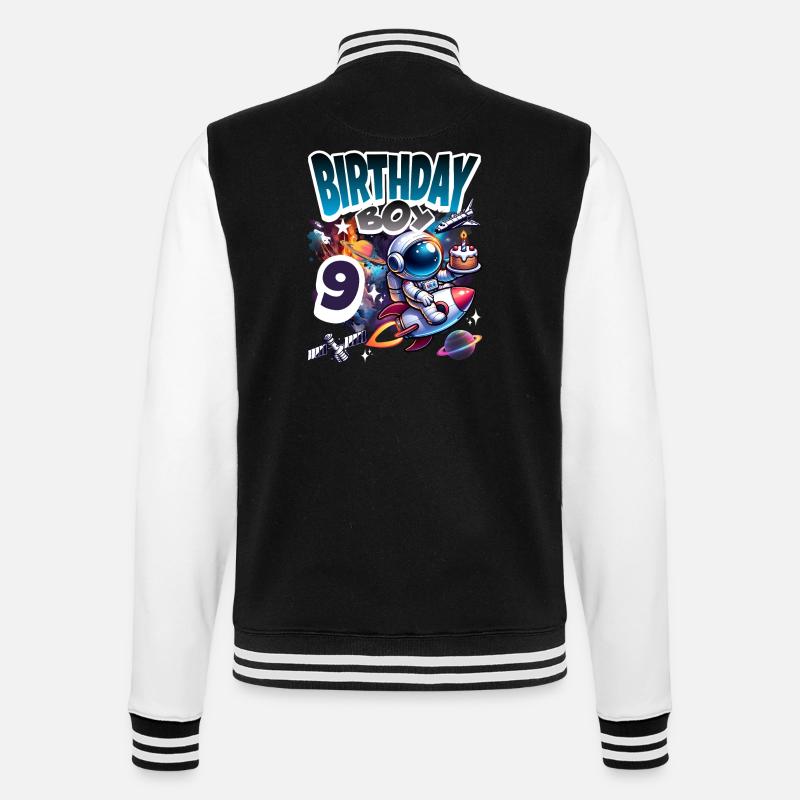 Astronaut 9th Birthday Space - College Sweat Jacket - black/white