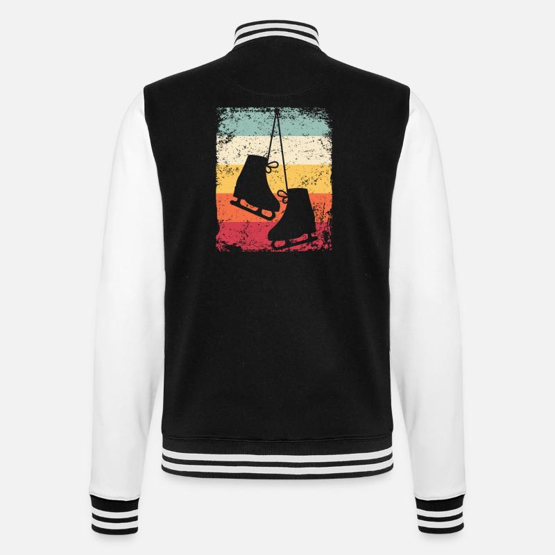 Eiskunstläufer Eiskunstlauf Schlittschuhlaufen - College-Sweatjacke - Schwarz/Weiß