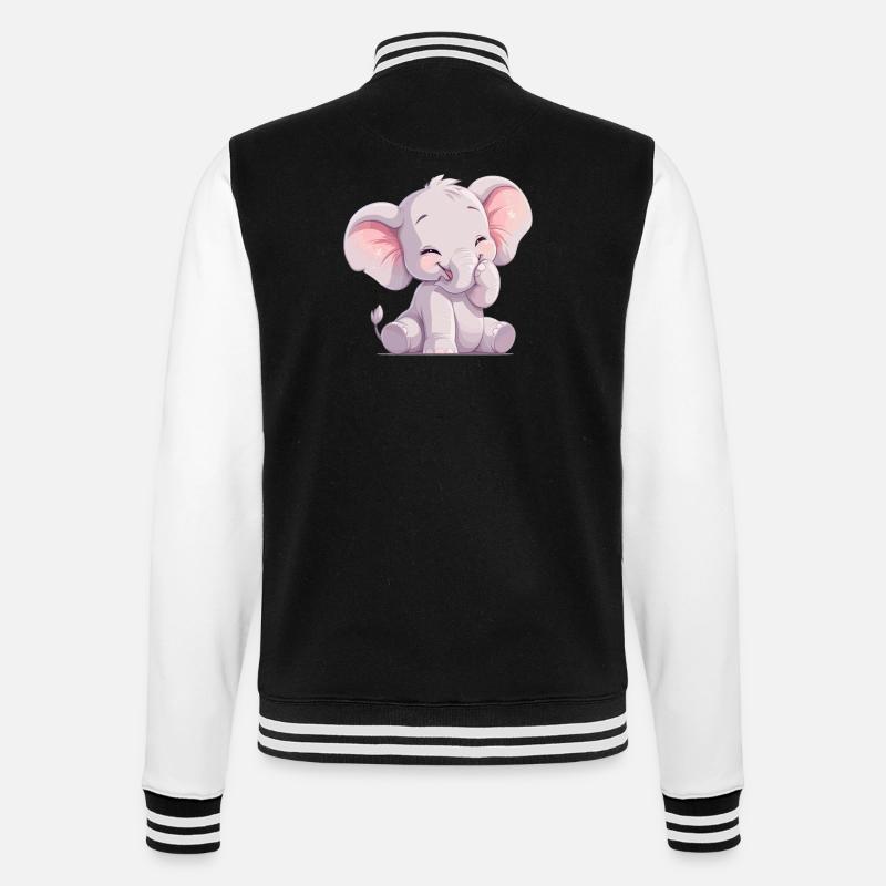 Elephant Elefanten Elefant - College Sweat Jacket - black/white