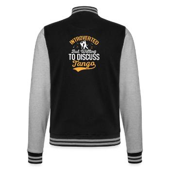 Introverti mais prêt à discuter du tango latin mus - Veste Teddy - noir/gris chiné - Dos - Marisol (170cm)