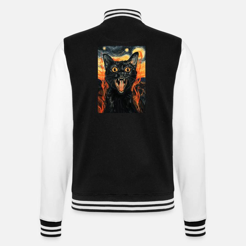 Chat - Veste Teddy - noir/blanc