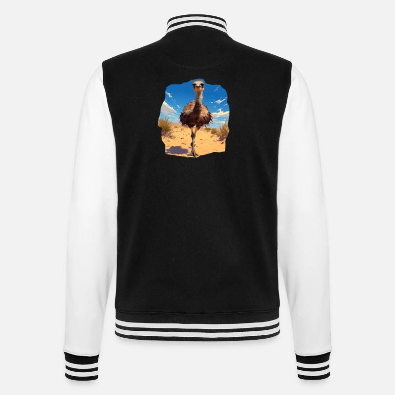 Emus Emu - Veste Teddy - noir/blanc