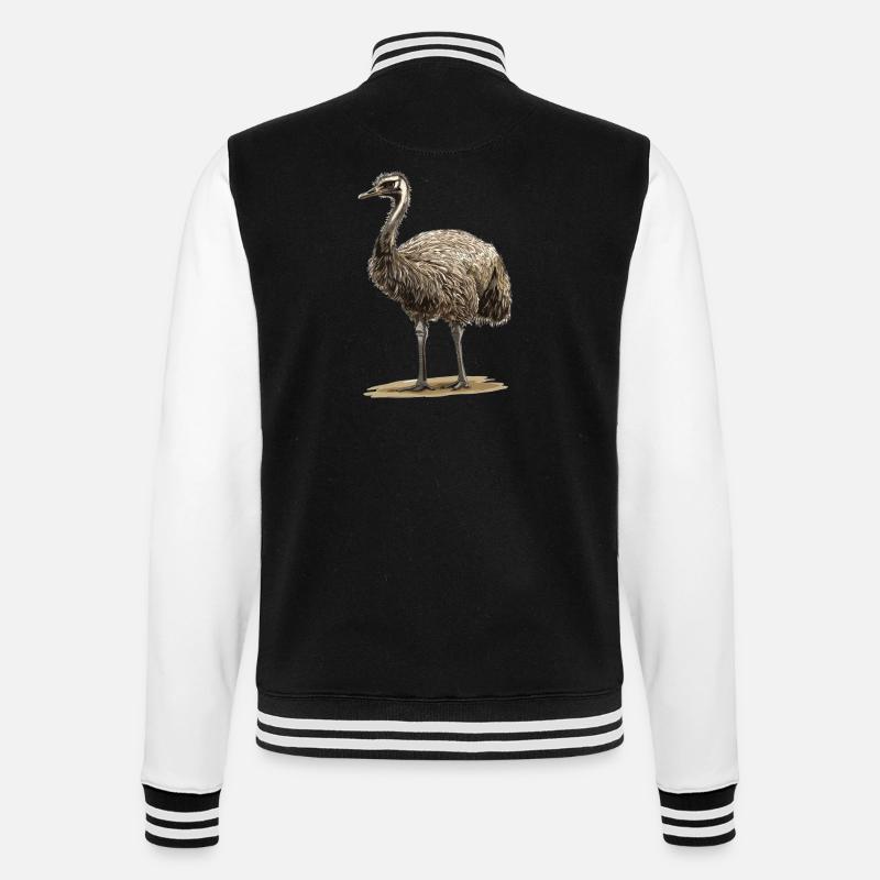Emus Emu - Veste Teddy - noir/blanc