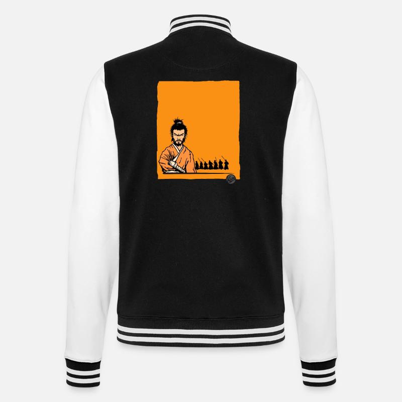 Die Tödlichen Samurai - College-Sweatjacke - Schwarz/Weiß