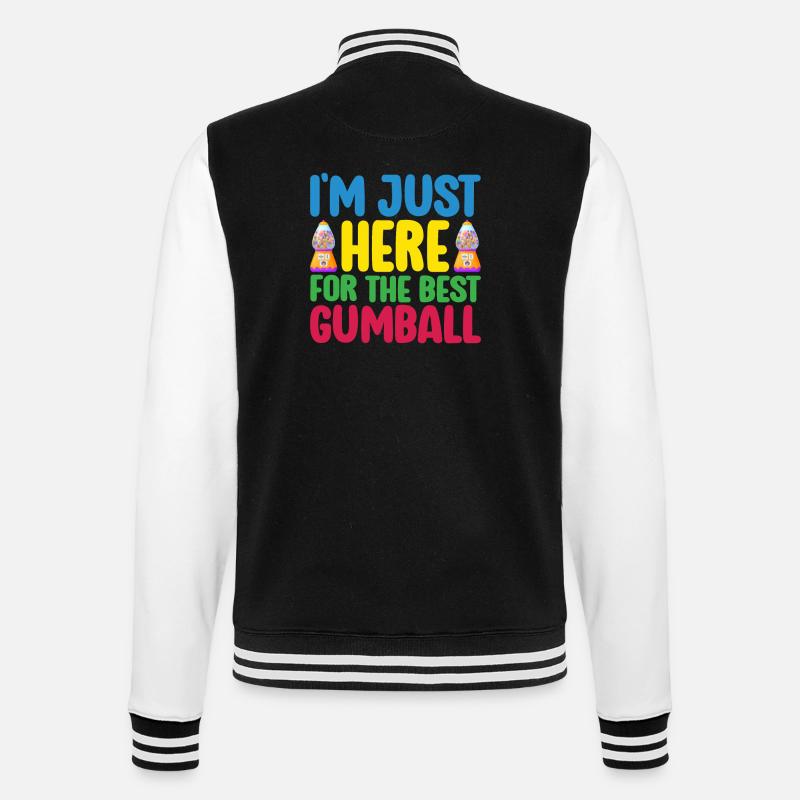 Gumball Machine Chewing Gum Machine - College Sweat Jacket - black/white