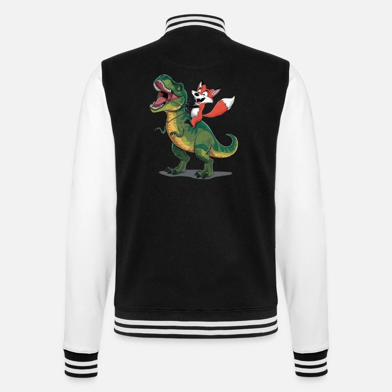 Fuchs - College-Sweatjacke - Schwarz/Weiß