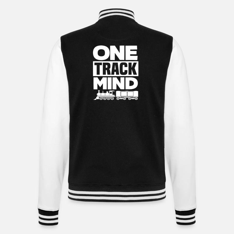 Single-track idea: railway, train - College Sweat Jacket - black/white