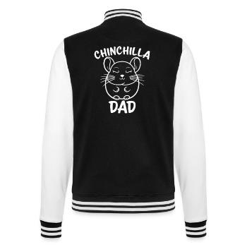 Chinchilla Spruch Dad Lustiges Chinchilla Geschenk - College-Sweatjacke - Schwarz/Weiß - Hinten - Marisol (170cm)