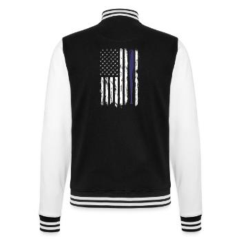 Baseball Sport Baseballspieler Pitcher Catcher USA - College-Sweatjacke - Schwarz/Weiß - Hinten - Marisol (170cm)