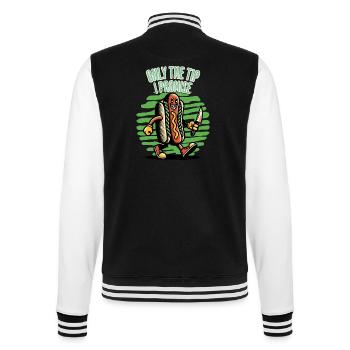 Sarkastischer Hotdog Spruch Lustiges Halloween - College-Sweatjacke - Schwarz/Weiß - Hinten - Marisol (170cm)