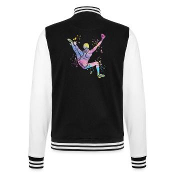 Boulderer Colorsplash Boulder Bouldering - College Sweat Jacket - black/white - Back - Marisol (170cm)