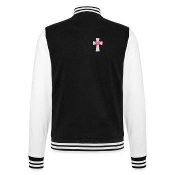 Jesus Christus Christlich Christentum Gott Bibel - College-Sweatjacke - Schwarz/Weiß - Hinten - Marisol (170cm)