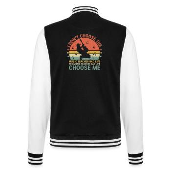 Der Musiklehrer Papa Leben Wähle mich Musiker Teac - College-Sweatjacke - Schwarz/Weiß - Hinten - Marisol (170cm)