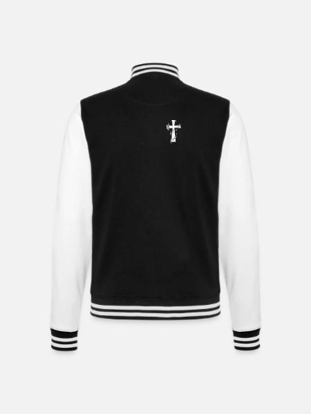 Jesus Christus Christlich Christentum Gott Bibel - College-Sweatjacke - Schwarz/Weiß