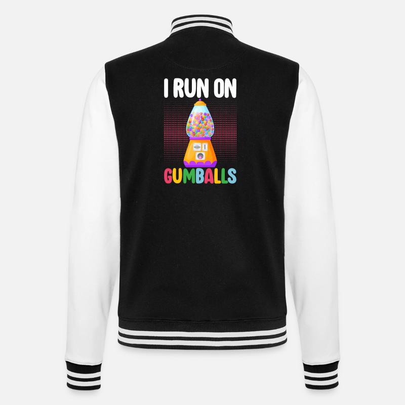 Gumball Machine chewing gum machine - College Sweat Jacket - black/white