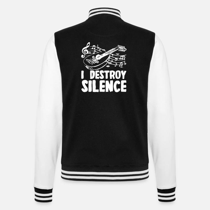 I destroy silence Oud - College-Sweatjacke - Schwarz/Weiß