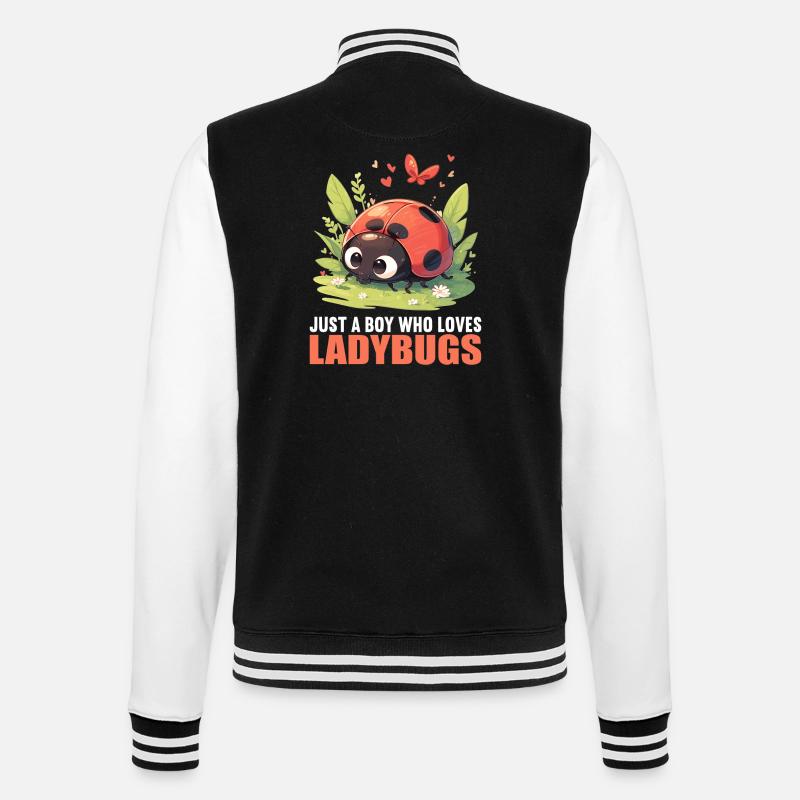 Ladybug Marienkäfer - College-Sweatjacke - Schwarz/Weiß