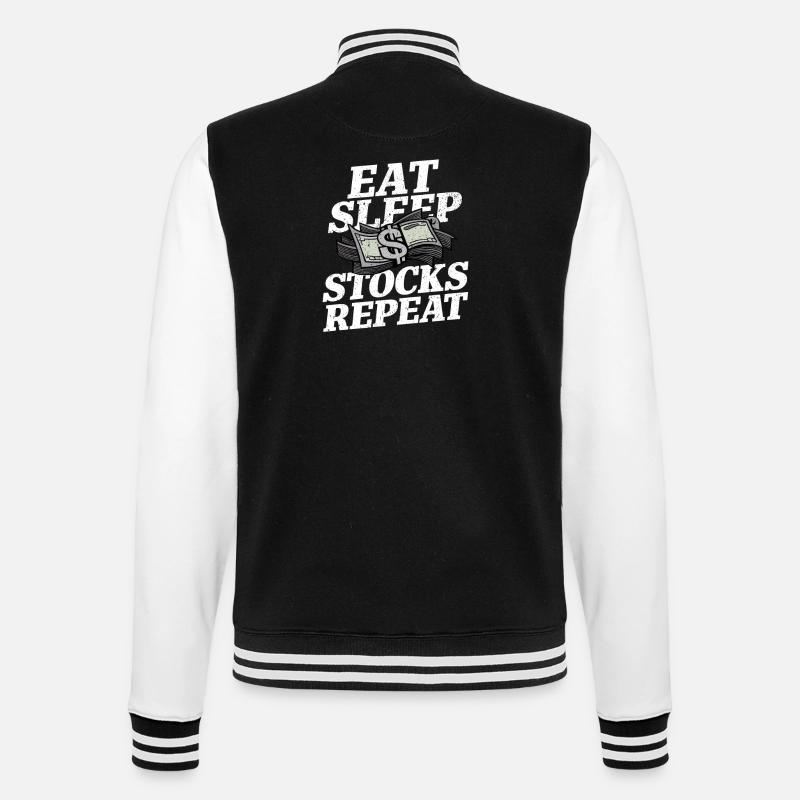 Manger, dormir, stocker, répéter - Veste Teddy - noir/blanc