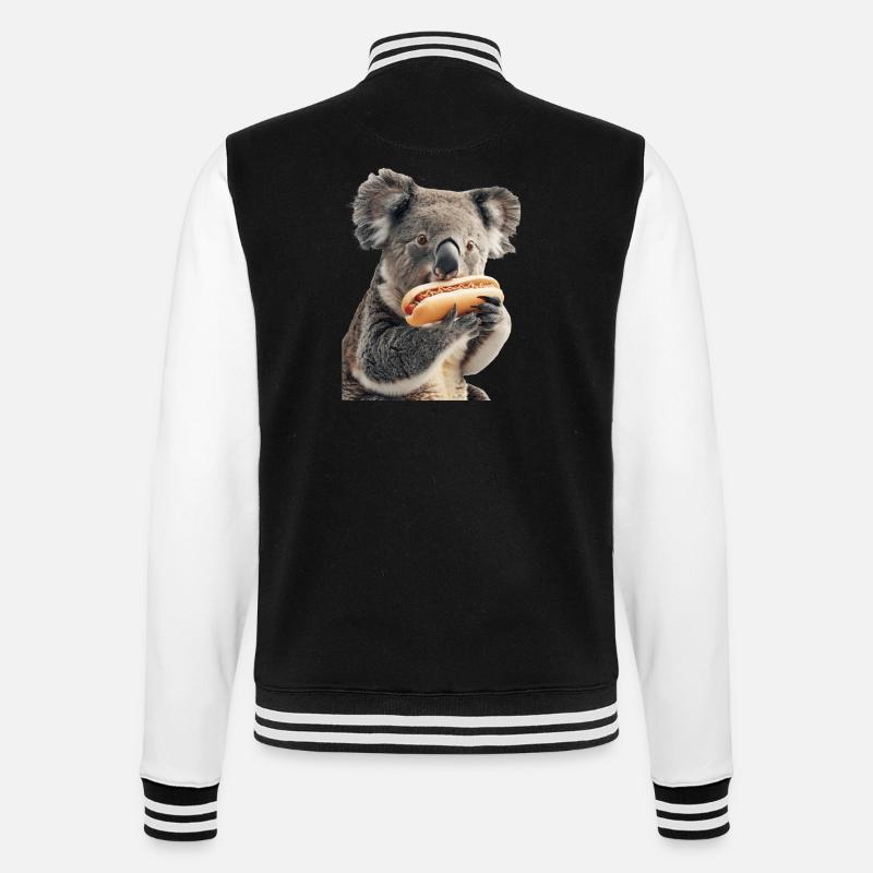 Koala - College-Sweatjacke - Schwarz/Weiß