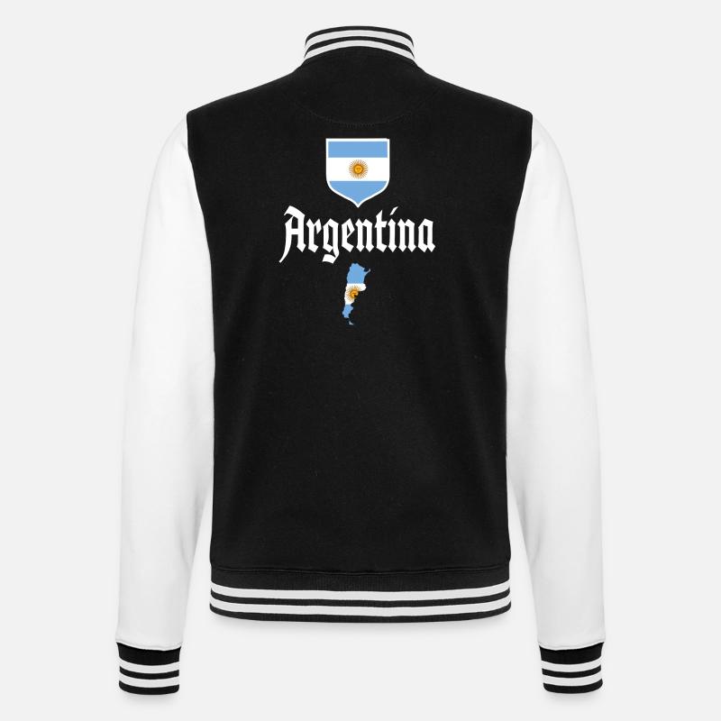 Argentine Cadeau Argentine Drapeau argentin - Veste Teddy - noir/blanc